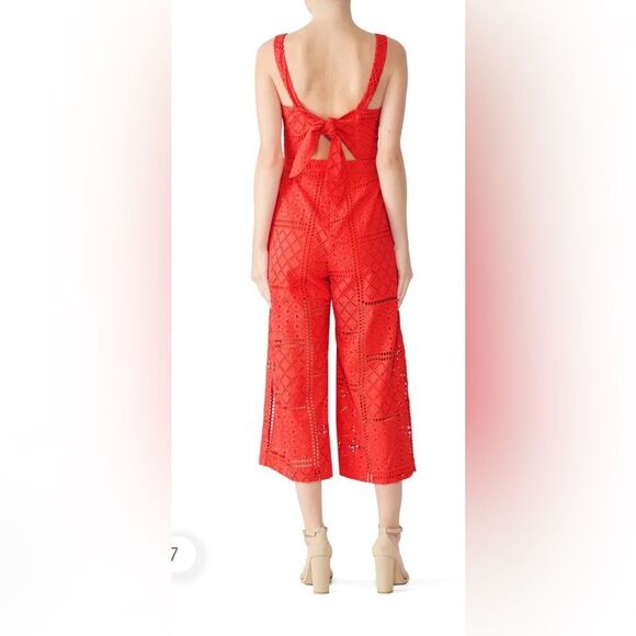 Parker Ashton Eyelet Jumpsuit Size 6 - Picture 3 of 7
